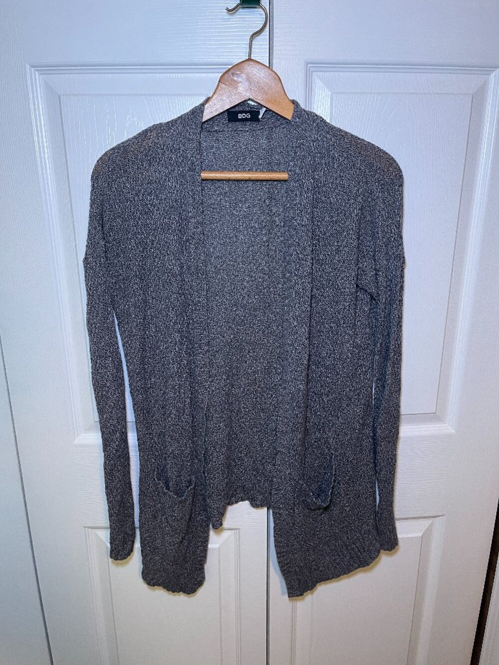BDG Gray Knit Open Cardigan XS Lightweight Sweater